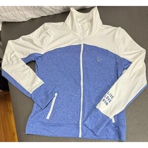 Aeropostale Full Zip Live Love Dream Running Jacket | Periwinkle & White Size L